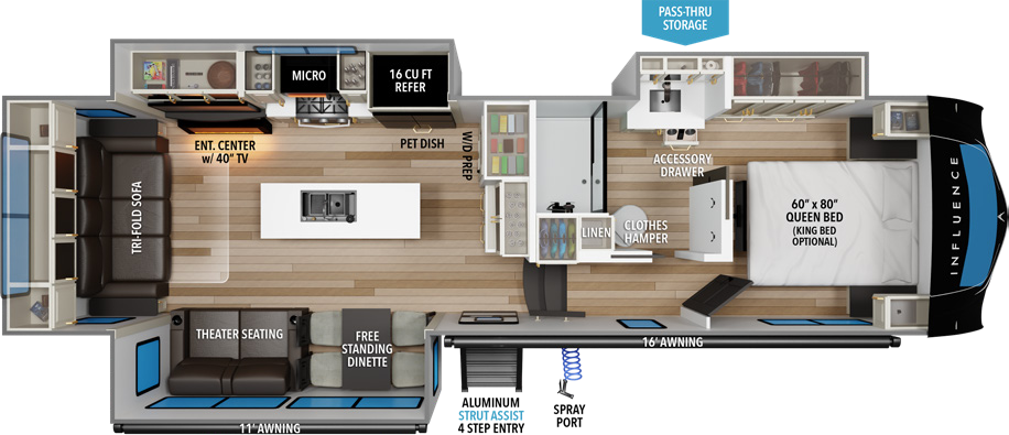 2026 Grand Design Influence 2903RL floorplan