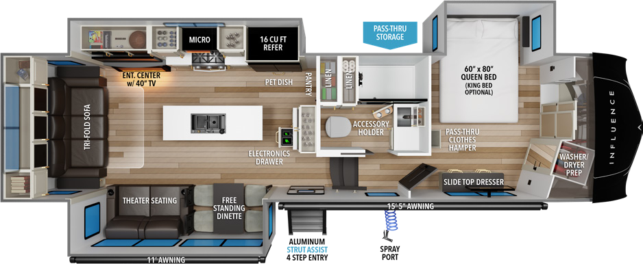 2026 Grand Design Influence 3003RL floorplan