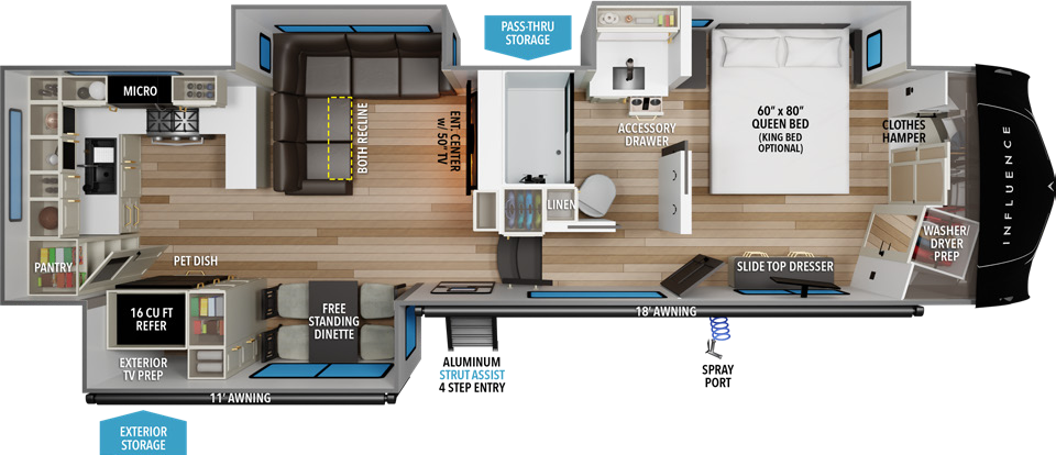 2026 Grand Design Influence 3203GK floorplan