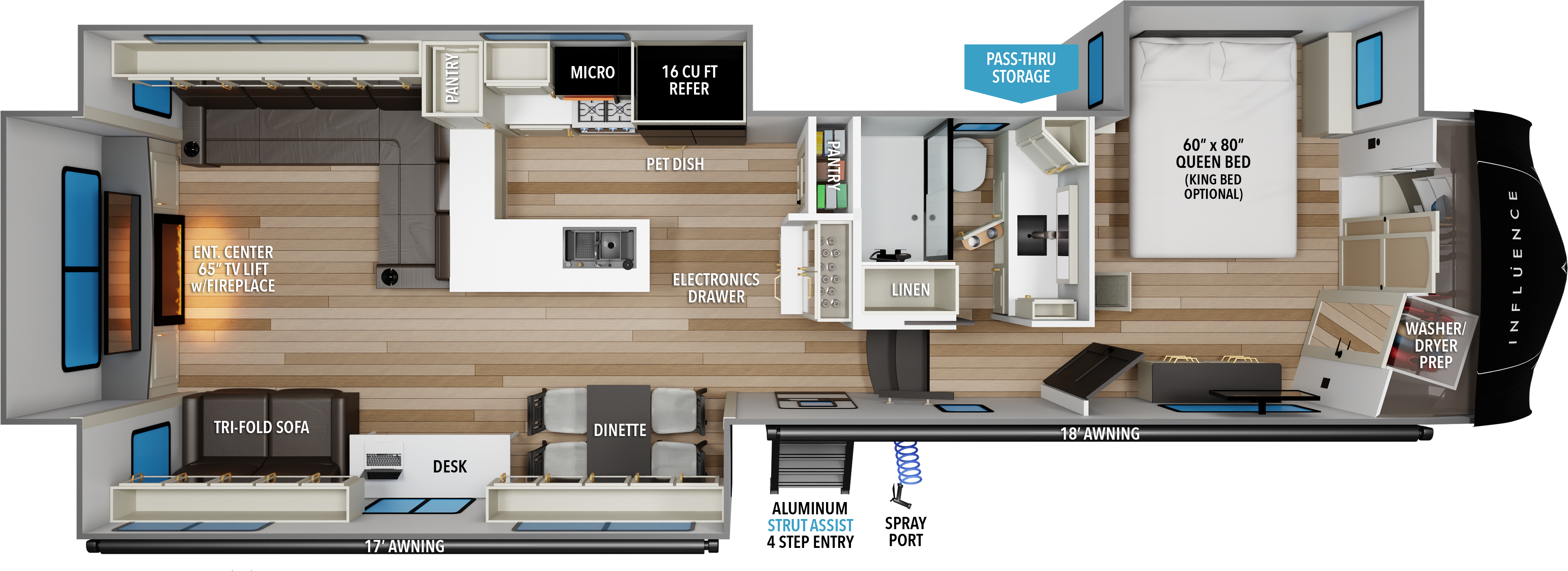 2027 Grand Design Influence 3705RD floorplan